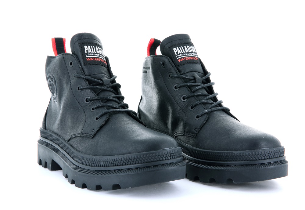 Zapatos Altas Palladium PALLATROOPER HI WP+ Mujer Negras | Costa Rica-79624